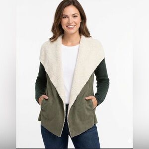 Madison & Lola Women's Green Open Front Cardigan Size M